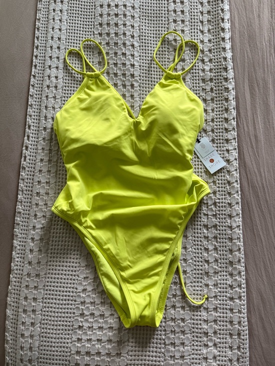 Shade & Shore Other - NEW Shade & Shore Neon Yellow One-Piece Swimsuit Size M
